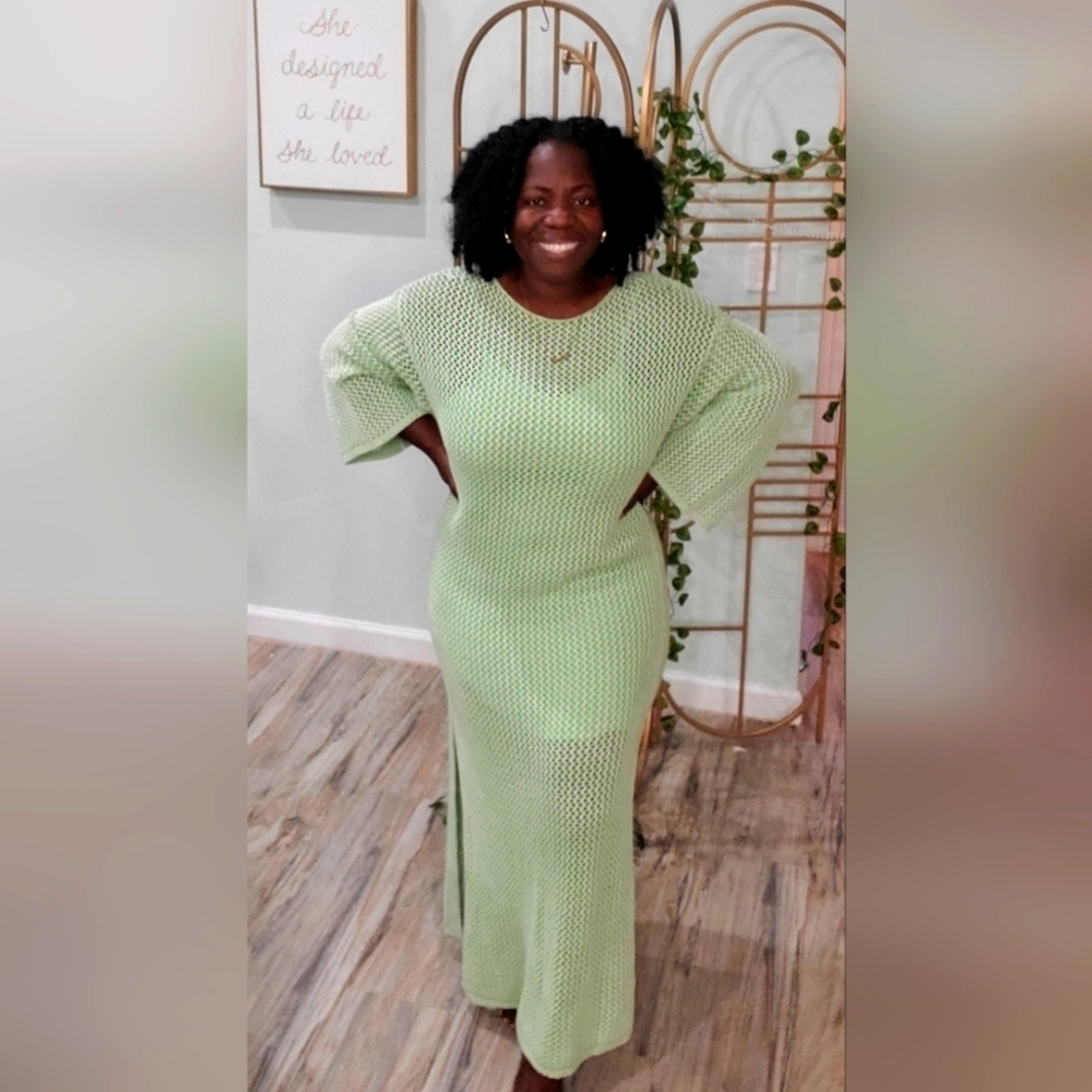 YfB Santorini Crochet Maxi Dress/cover up